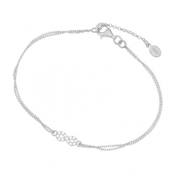 Bracelet in silver 925 rhodium plated with white zirconia - Simply Me