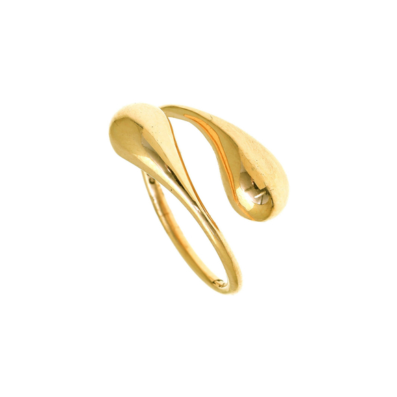 Ring silver 925 yellow gold plated - WANNA GLOW