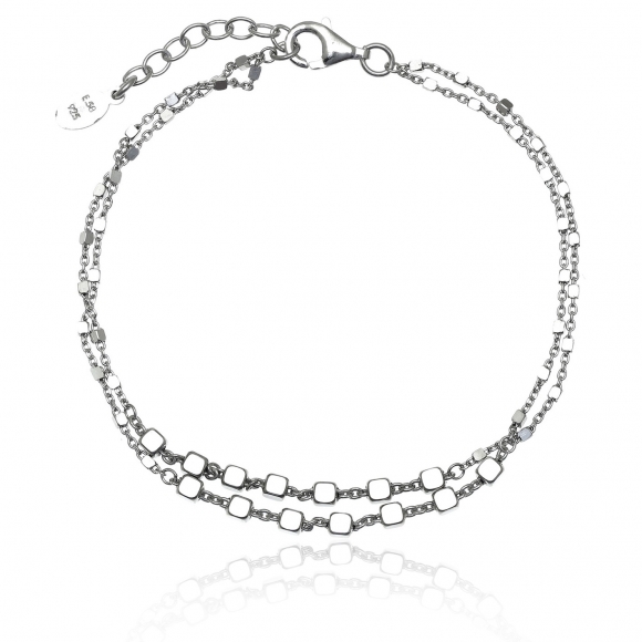 Bracelet silver 925 rhodium  plated - Funky Metal