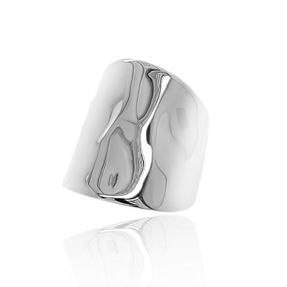 Ring silver 925 rhodium plated - Funky Metal