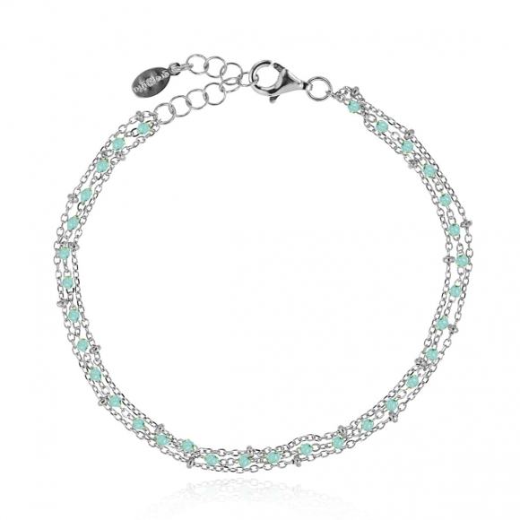 Bracelet silver 925 rhodium plated with enamel - Simply Me