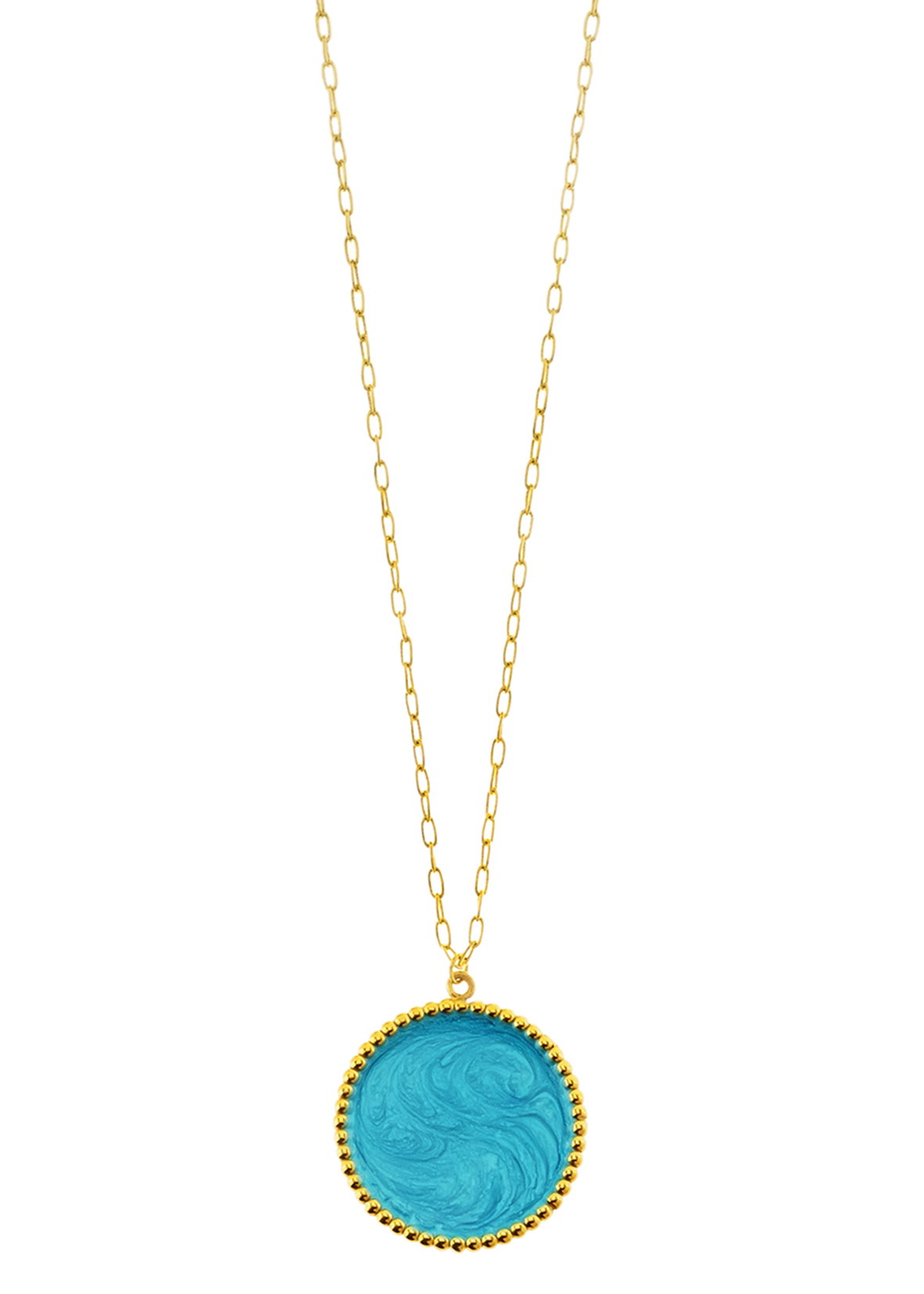 turquoise enamel necklace